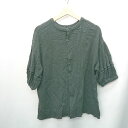 ◇ DISCOAT ディスコート 七分袖 カットソー サイズF ブラック レディース E 【中古】