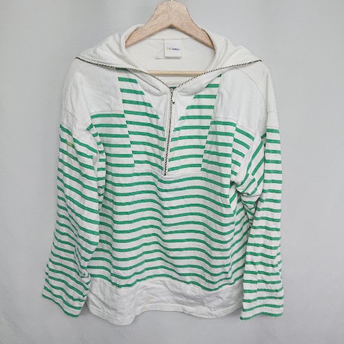 ◇ CIAOPANIC TYPY チャオパニックティピー ボーダー柄 長袖 ジャケット サイズF ホワイト グリーン メンズ E 【中古】