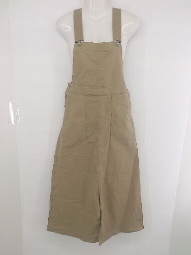 ◇ LOWRYS FARM コットン混 センタースリット ロング サロペット ワンピース サイズM ベージュ系 レディース E 【中古】 ◇ LOWRYS FARM コットン混 センタースリット ロング サロペット ワンピース サイズM ベージュ系 レディース E 【中古】