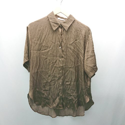 ◇ jetnewyork ジェットニューヨーク フロントボタン 生地薄手 半袖 ブラウス サイズ4 ブラウン レディース E 【中古】 ◇ jetnewyork ジェットニューヨーク フロントボタン 生地薄手 半袖 ブラウス サイズ4 ブラウン レディース E 【中古】