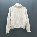 ◇ select MOCA セレクト モカ ハイネック ケーブル編み 秋冬 長袖 ニット セーター サイズF アイボリー レディース E 【中古】