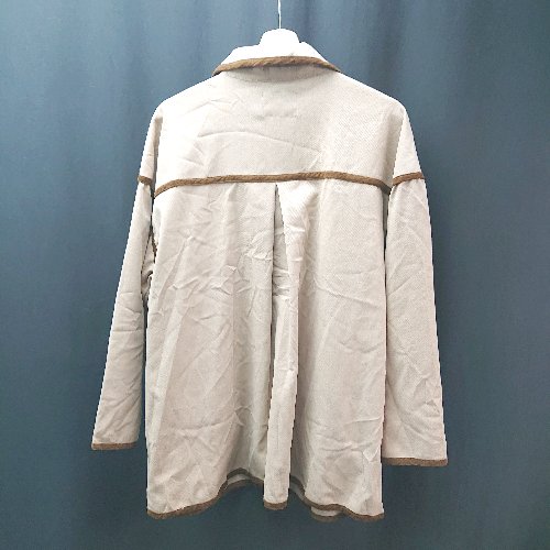 ◇ ehka sopo エヘカソポ 起毛 コーデュロイ ストレッチ ボタン 秋冬物 長袖 ジャケット サイズF ブラウン レディース E 【中古】
