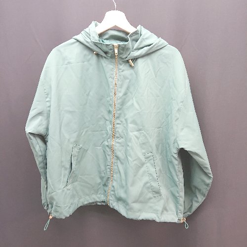 ◇ LAKOLE ラコレ フード ジップアップ 裏地 薄手 シンプル オシャレ 長袖 ジャケット サイズM グリーン レディース E 【中古】 ◇ LAKOLE ラコレ フード ジップアップ 裏地 薄手 シンプル オシャレ 長袖 ジャケット サイズM グリーン レディース E 【中古】