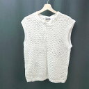 ◇ H&M ラウンドネック プルオーバー メッシュ素材 無地 ベスト サイズS ホワイト メンズ E 【中古】(4)