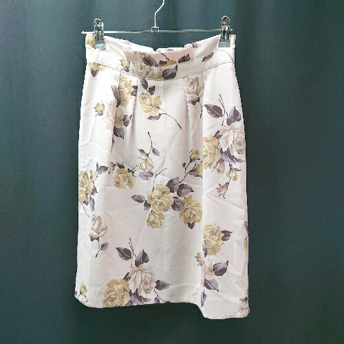 ◇ PROPORTION BODY DRESSING 花柄 総柄 バックファスナー 膝丈 タイト スカート サイズ2 ピンク レディース E 【中古】 ◇ PROPORTION BODY DRESSING 花柄 総柄 バックファスナー 膝丈 タイト スカート サイズ2 ピンク レディース E 【中古】