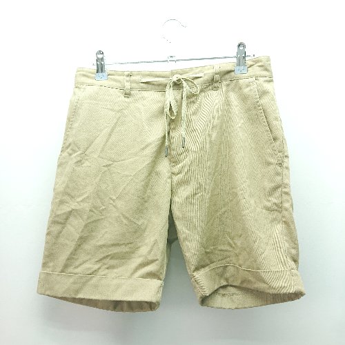 ◇ Dickies ディッキーズ バックウエストゴム ブランドロゴ ファスナー ショートパンツ サイズS ベージュ メンズ E 【中古】