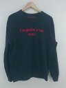 ◇ LES PETITS BASICS カジュアル プリント オーバーサイズ 長袖 トレーナー サイズM ネイビー レッド系 レディース P 【中古】
