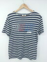 ◇ TOMMY JEANS トミー ジーンズ ボーダー 半袖 Tシャツ カットソー サイズM ネイビー ホワイト メンズ P 【中古】