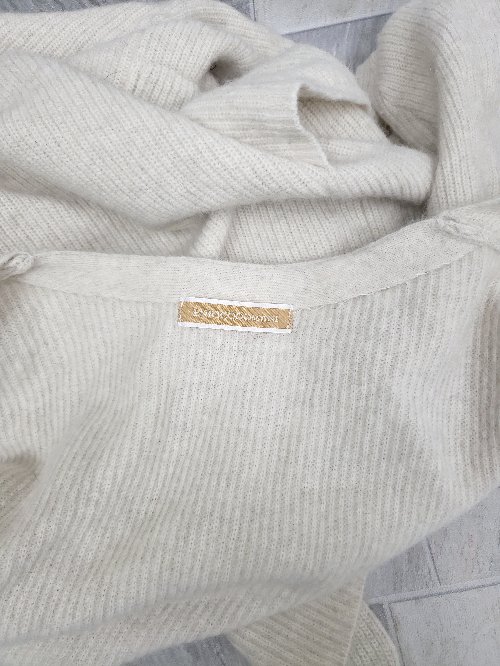 ◇ ENRICODOMANI エンリコドマーニ ウール フォックスウール混 長袖 ニット カーディガン サイズF ベージュ レディース P 【中古】