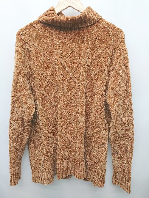 ◇ LazyHazyPlanet LHP ケーブルニット 長袖 セーター サイズM ブラウン レディース メンズ P 【中古】