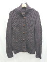 ◇ URBAN RESEARCH ITEMS ウール混 ケーブルニット 長袖 カーディガン ジャケット サイズF チャコールグレー レディース P 【中古】(4)
