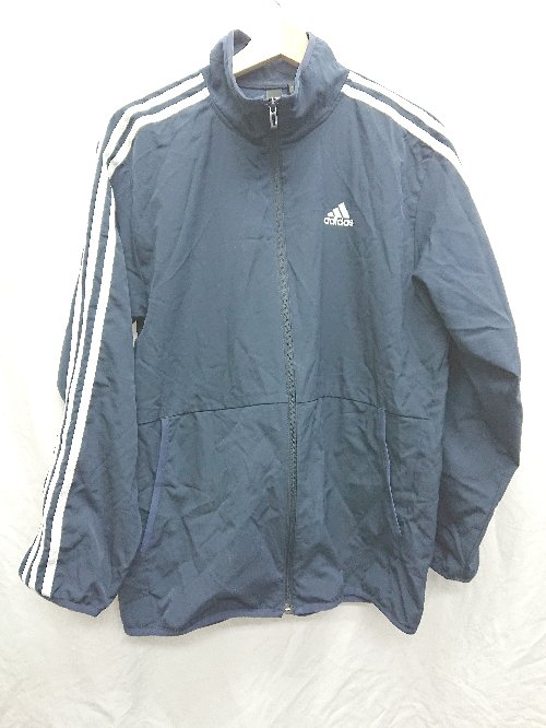 ◇ adidas アディダス サイドライン 長袖 トラックジャケット サイズ? ネイビー メンズ P 【中古】