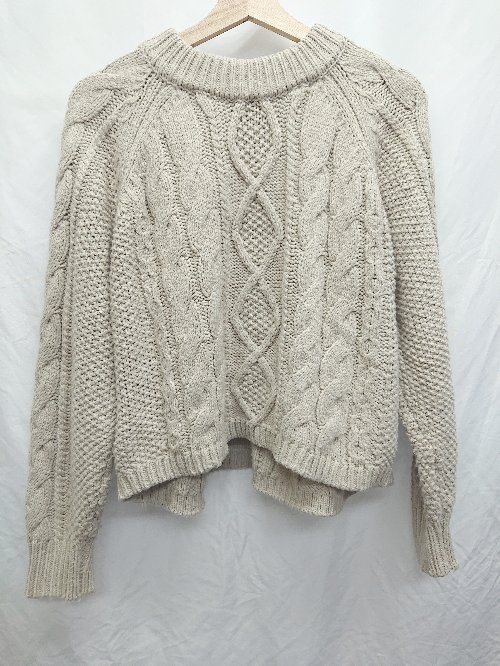 ◇ LOWRYS FARM ローリーズファーム 長袖 ケーブルニット セーター サイズF グレージュ系 レディース P 【中古】