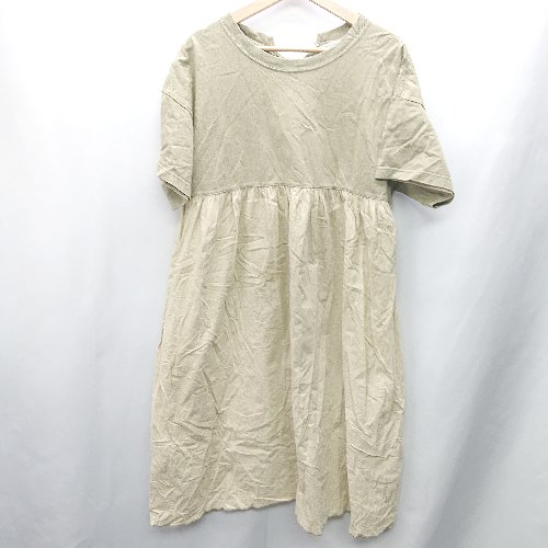 ◇ FREAK'S STORE フリークスストア 半袖 膝下丈 ワンピース サイズF カーキ系 レディース E 【中古】 ◇ FREAK'S STORE フリークスストア 半袖 膝下丈 ワンピース サイズF カーキ系 レディース E 【中古】