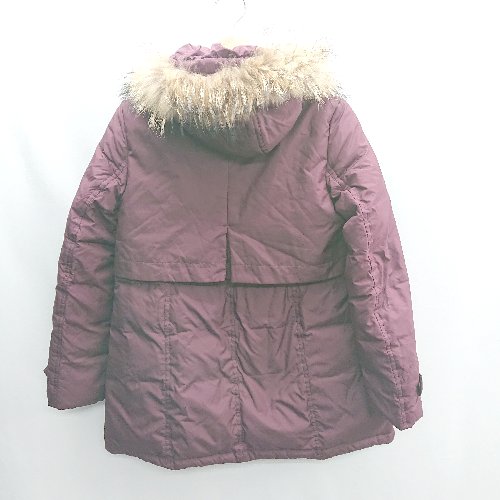 ◇ BSD　ビーエスディー フードファー素材 長袖 ダウンコート サイズM パープル系 レディース E 【中古】