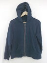 ◇ TOMMY HILFIGER ジップアップ 裏起毛 ミニフラッグロゴ 長袖 パーカー サイズL ネイビー レディース P 【中古】