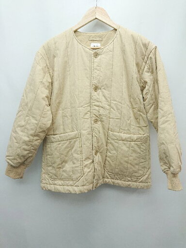 ◇ MONT KEMMEL モンケメル ノーカラー シンプル 中綿 長袖 ジャケット ブルゾン サイズ36 ベージュ レディース P 【中古】 ◇ MONT KEMMEL モンケメル ノーカラー シンプル 中綿 長袖 ジャケット ブルゾン サイズ36 ベージュ レディース P 【中古】