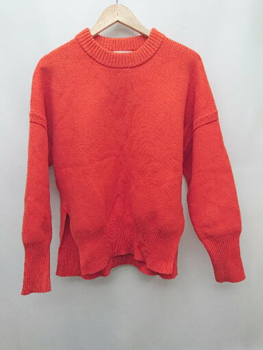 ◇ AER ADAM ET ROPE' サイドスリット ビタミンカラー 長袖 ニット セーター サイズF オレンジ系 レディース P 【中古】 ◇ AER ADAM ET ROPE' サイドスリット ビタミンカラー 長袖 ニット セーター サイズF オレンジ系 レディース P 【中古】