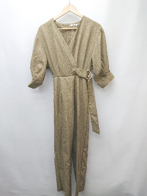 ◇ MURUA ムルーア カシュクール ベルト 七分袖 オールインワン サイズ1 ベージュ系 レディース P 【中古】