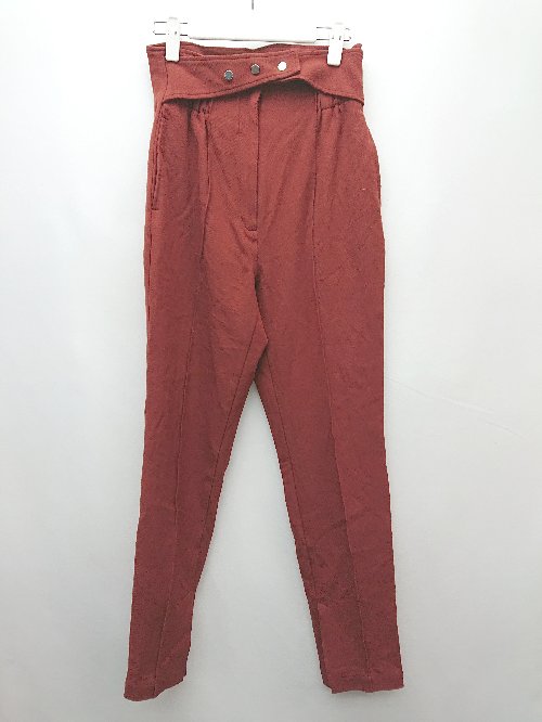 ◇ UNITED TOKYO EHIME ハイウエスト 大人女子 テーパードパンツ サイズ2 ブラウン系 レディース P 【中古】