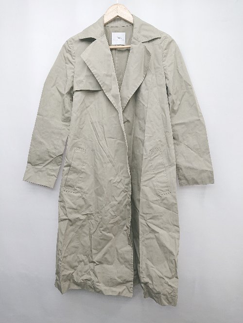 ◇ UMA ESTNATION シンプル 通勤 バックスリット 長袖 トレンチコート サイズ40 グレージュ系 レディース P 【中古】