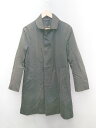 ◇ MACKINTOSH マッキントッシュ 英国製 フロントボタン 長袖 ステンカラーコート サイズ38 カーキ レディース P 【中古】(4)