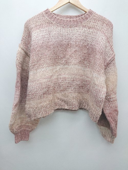 ◇ ●美品● LOWRYS FARM ローリーズファーム シンプル 起毛 長袖 ニット セーター サイズM レッド ホワイト系 メンズ P 【中古】