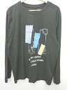 ◇ ノーブランド イラスト ロゴ 長袖 ロンT カットソー サイズM ブラック レディース P 【中古】(4)