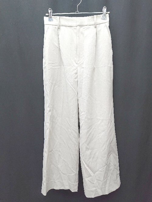 ◇ LES MUES　レミュー センタープレス スラックス サイズ3 ライトグレー レディース P 【中古】