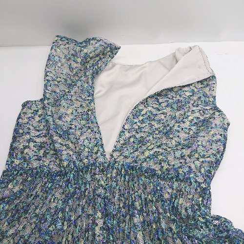 ◇ ⊂ MERCURYDUO? マーキュリーデュオ 総レース 花柄 ノースリーブ ロング ワンピース サイズF グリーン系 レディース E 【中古】