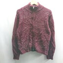 ◇ ⊇ apres jour clair アプレジュールクレア 長袖 パーカー サイズF レッド系 レディース E 【中古】