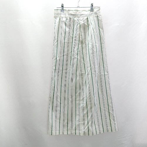 ◇ ⊂ ITEMS URBAN RESEARCH ストライプ ロング タイト スカート サイズF ホワイト系 レディース E 【中古】