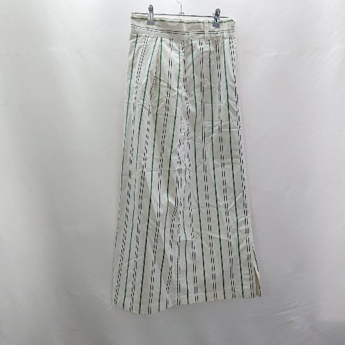 ◇ ⊂ ITEMS URBAN RESEARCH ストライプ ロング タイト スカート サイズF ホワイト系 レディース E 【中古】