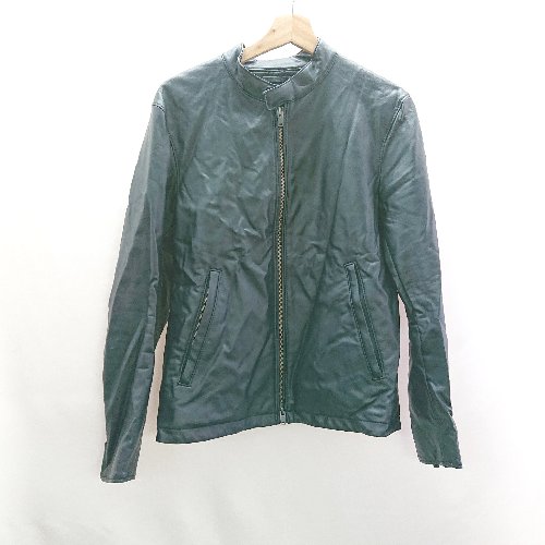◇ ⊇ UNIQLO ユニクロ フェイクレザー 長袖 ジャケット サイズM ブラック メンズ E 【中古】