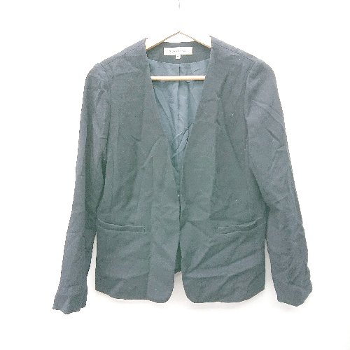 ◇ ⊇ NATURAL BEAUTY BASIC ナチュラルビューティーベーシック 長袖 ジャケット サイズM ブラック レディース E 【中古】