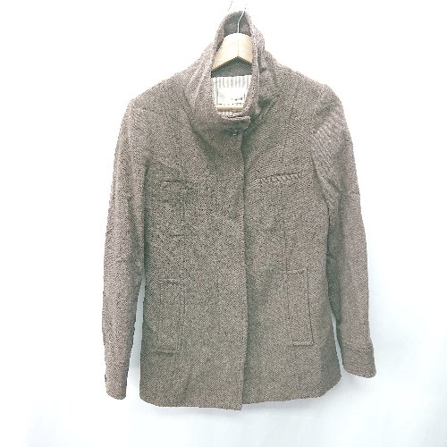 ◇ ⊇ Rouge vif la cle ルージュ・ヴィフ ラクレ 長袖 クロスジャケット サイズ1 ダークブラウン メンズ E 【中古】
