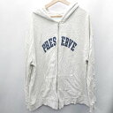 ◇ ⊇ apres jour mignon アプレジュールミニョン 綿 長袖 パーカー サイズLL グレー系 レディース E 【中古】