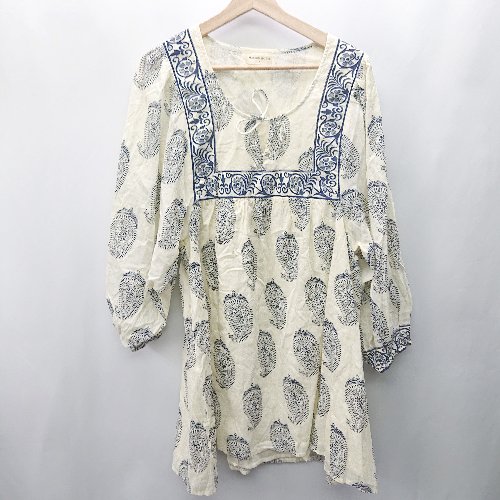 ◇ ⊂ MAISON HOTEL? メゾンホテル 綿 総柄 Mirissa 長袖 チュニック サイズM アイボリー レディース E 【中古】 ◇ ⊂ MAISON HOTEL? メゾンホテル 綿 総柄 Mirissa 長袖 チュニック サイズM アイボリー レディース E 【中古】