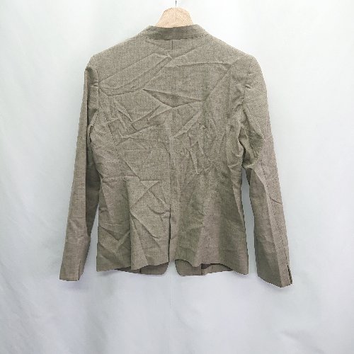 ◇ ⊂ THE SUIT COMPANY ノーカラー 内ポケット2 長袖 ジャケット サイズ40 ブラウン レディース E 【中古】