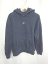 ◇ ⊇ GAP ギャップ ロゴ刺? バックロゴプリント 長袖 パーカー サイズS ネイビー ホワイト メンズ レディース E 【中古】