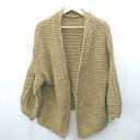◇ ⊇ select MOCA セレクト モカ ドロップショルダー 長袖 ニットボレロ サイズF ブラウン レディース E 【中古】(4)
