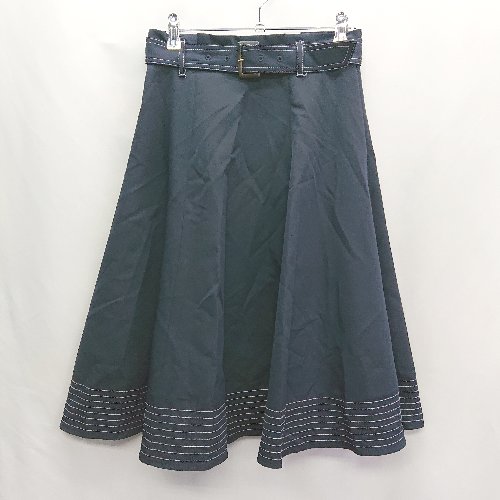 ◇ ⊂ TRUDEA トルディア 膝下 フレア スカート サイズM ネイビー系 レディース E 【中古】 ◇ ⊂ TRUDEA トルディア 膝下 フレア スカート サイズM ネイビー系 レディース E 【中古】