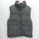 ◇ ⊇ one after another NICE CLAUP ビッグシルエット 袖なし フェイクダウンベスト サイズF ブラック レディース E 【中古】
