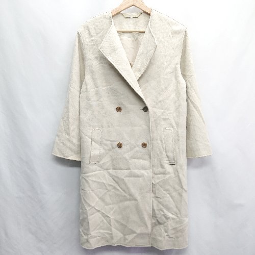 ■ ⊇ Mila Owen ミラ オーウェン ダブルボタン 長袖 コート サイズ0 ベージュ レディース E 【中古】