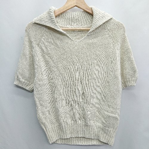 ◇ ⊂ EI mar コットン100% 半袖 ニットトップス サイズF キナリ レディース E 【中古】