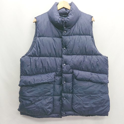 ◇ ⊇ US.COMPANY SUPPLY ドローコード 袖なし 中綿ベスト サイズM ネイビー メンズ E 【中古】