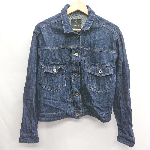 ◇ ⊇ w closet ダブルクローゼット 長袖 デニムジャケット サイズF インディゴブルー レディース E 【中古】