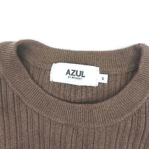 ◇ ⊇ AZUL BY MOUSSY アズールバイマウジー 長袖 膝下丈 ワンピース サイズS ブラウン レディース E 【中古】