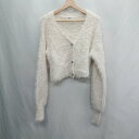 ◇ ⊇ one after another NICE CLAUP 長袖 カーディガン サイズF オフホワイト系 レディース E 【中古】(4)
