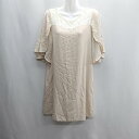 ◇ ⊂ DRESS LAB ドレスラボ 半袖 ひざ丈 ワンピース サイズM ベージュ系 レディース E 【中古】